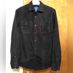 Men’s Michael Brandon navy blue button down shirt